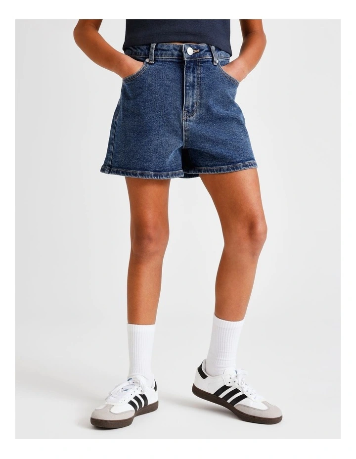 Olivia Denim Short in Mid Blue image 2