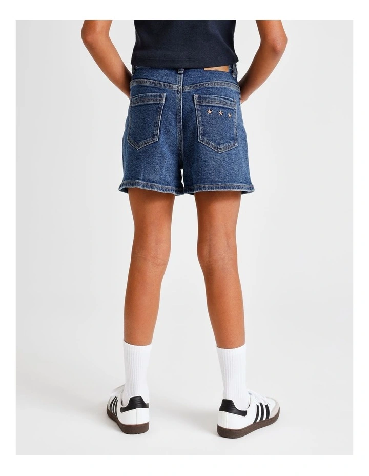 Olivia Denim Short in Mid Blue image 4
