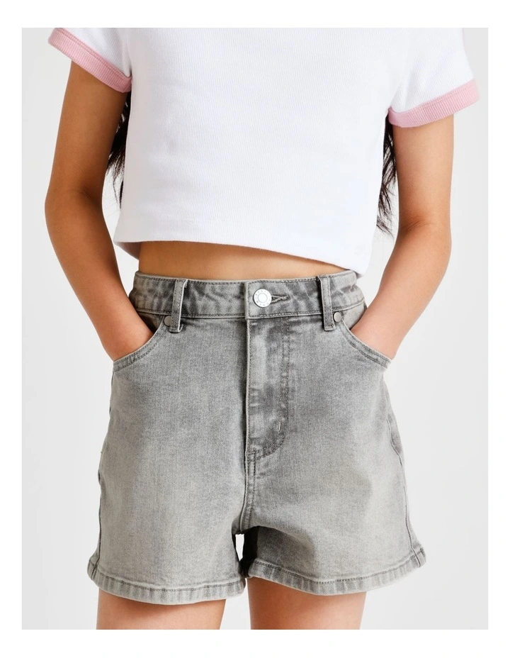 Olivia Denim Short in Grey image 3