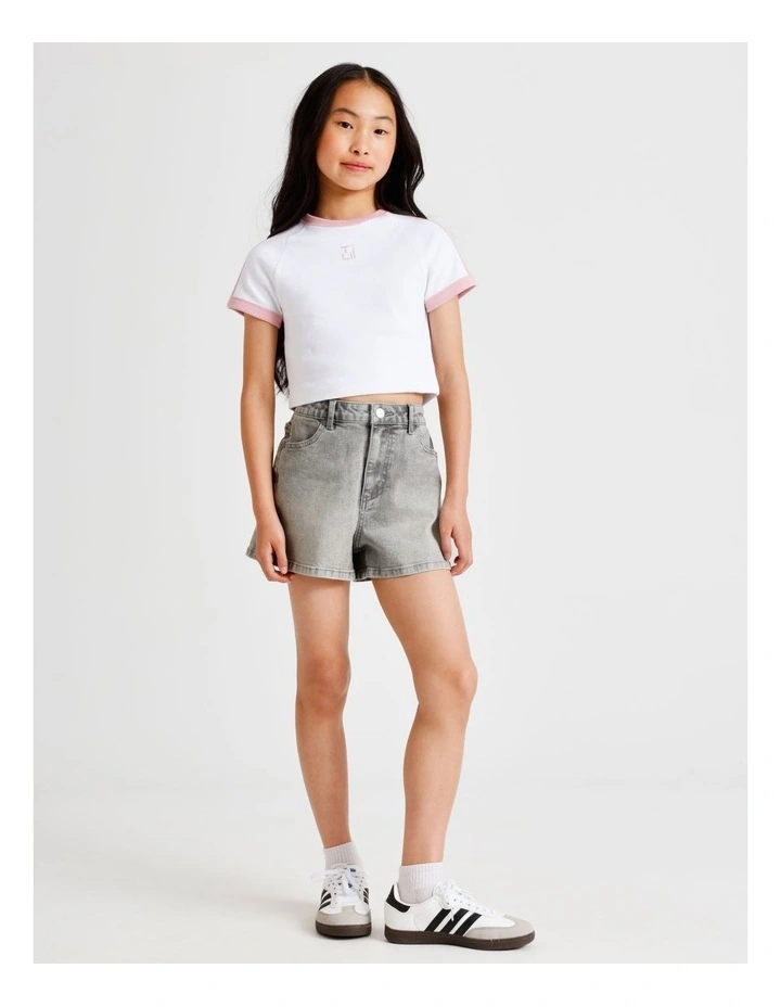 Olivia Denim Short in Grey image 4