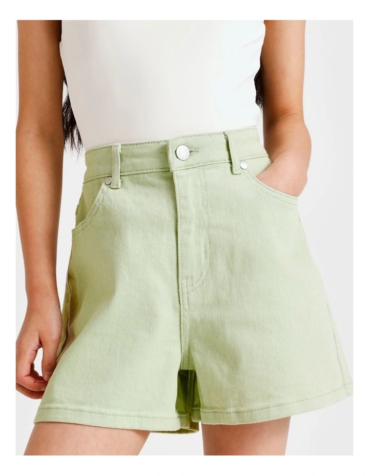 Olivia Denim Short in Sage image 3
