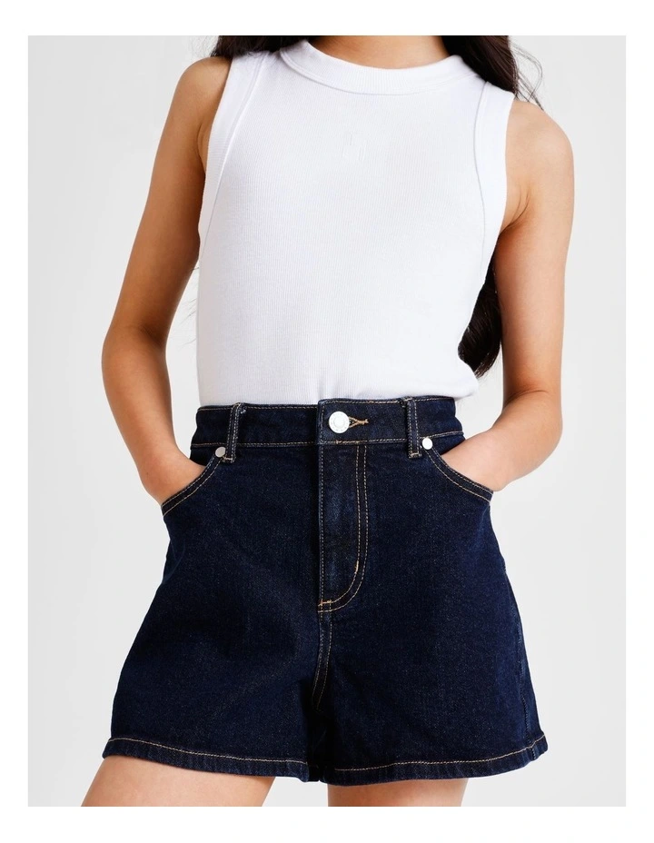 Olivia Denim Short in Indigo image 2