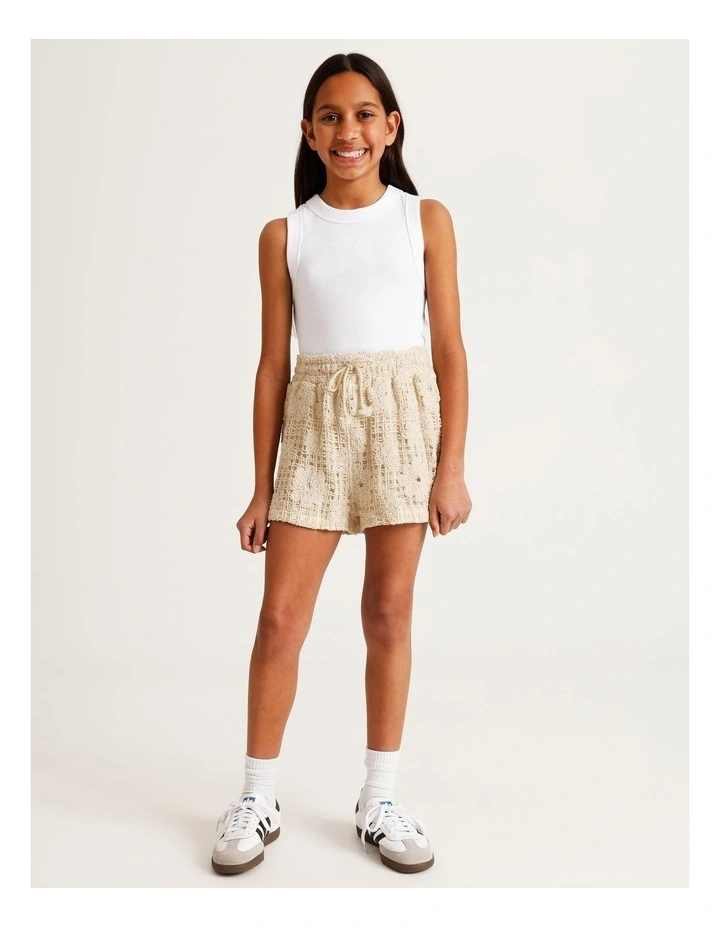 Crochet Short in Natural image 1