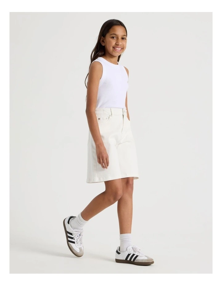 Denim Jort in Ecru image 1