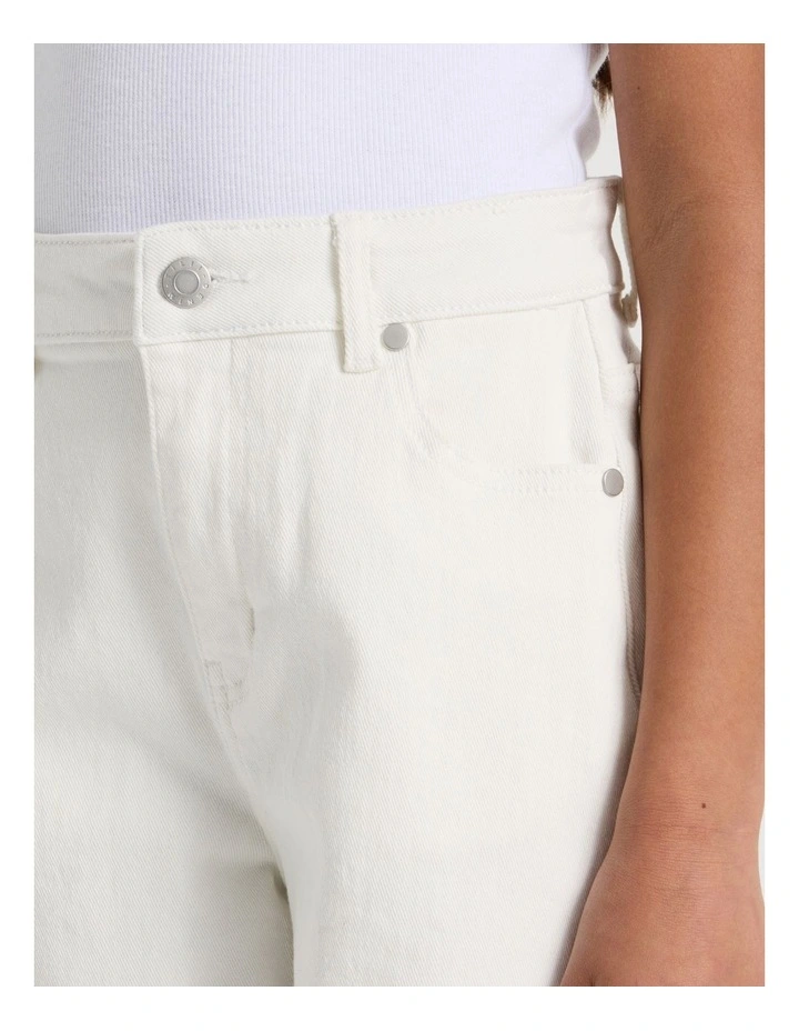 Denim Jort in Ecru image 4