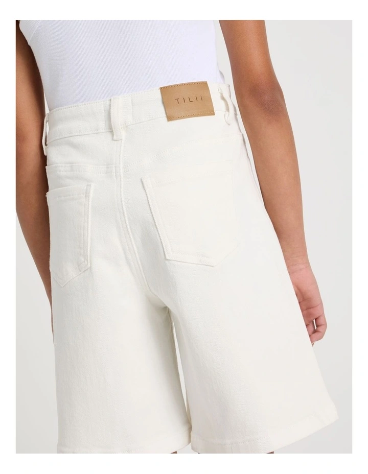 Denim Jort in Ecru image 6