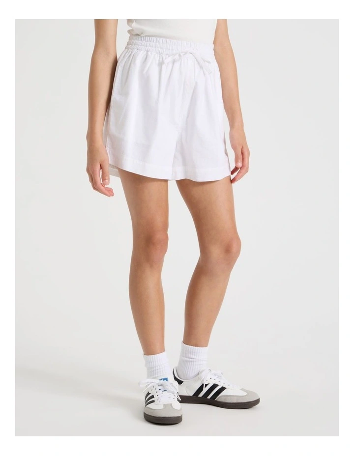 Sunday Club Linen Blend Short in White image 1