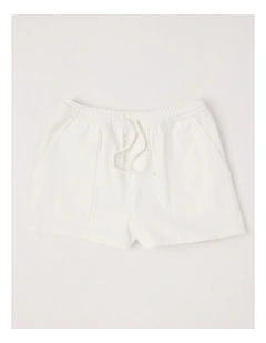 Lightweight Denim Short in Ecru