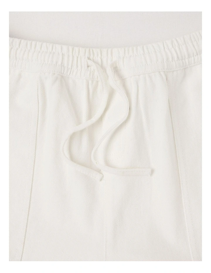 Lightweight Denim Short in Ecru image 2