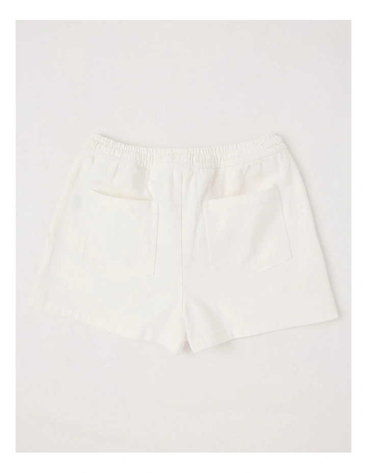 Lightweight Denim Short in Ecru image 3