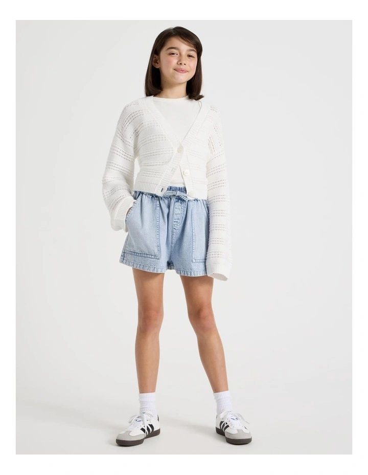 Lightweight Denim Short in Light Denim image 2
