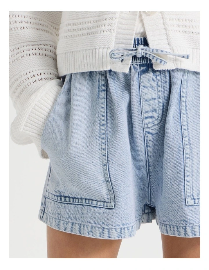 Lightweight Denim Short in Light Denim image 3