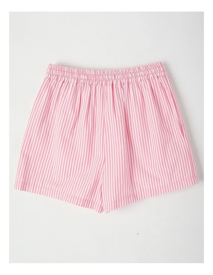 Poplin Shorts with Pin Stripes in Pink image 3