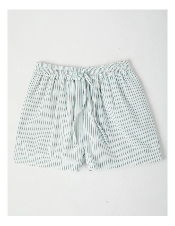 Poplin Shorts with Pin Stripes in Light Blue image 1
