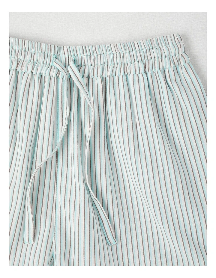 Poplin Shorts with Pin Stripes in Light Blue image 2