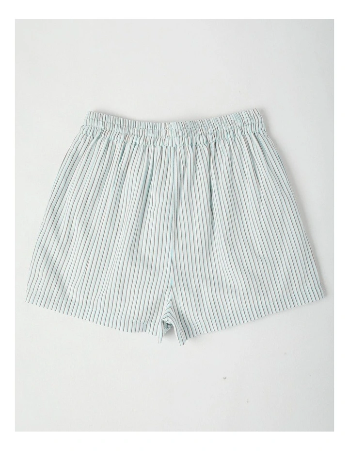Poplin Shorts with Pin Stripes in Light Blue image 3