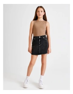 Jess Denim Skirt in Black