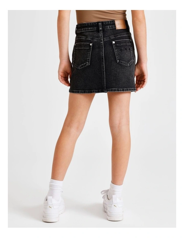 Jess Denim Skirt in Black image 5