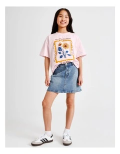 Jess Denim Skirt in Light Wash