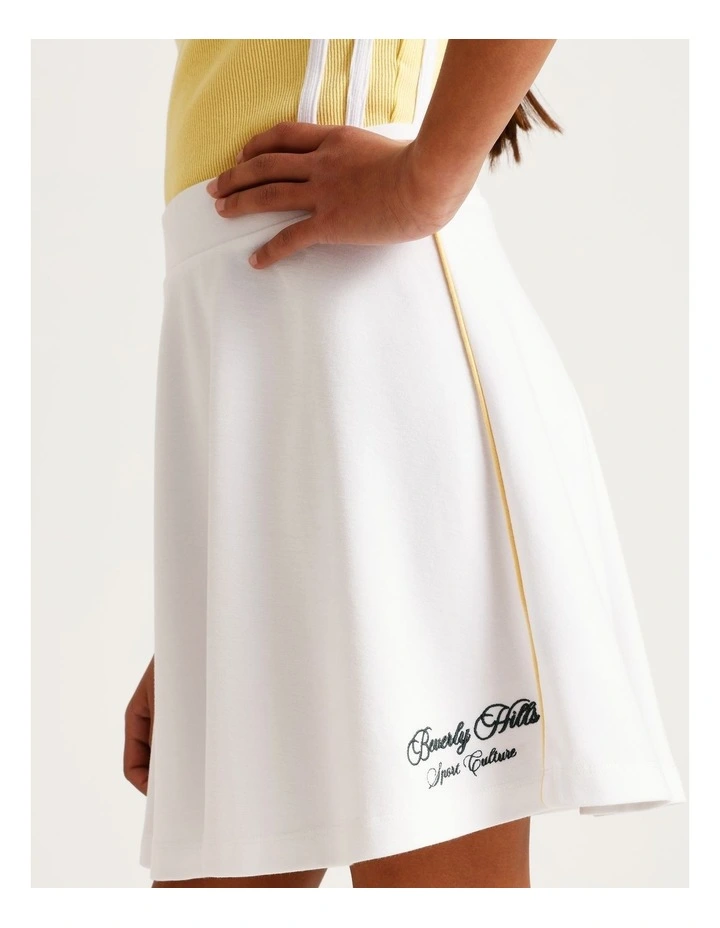 Ponte Tennis Skirt in White image 2