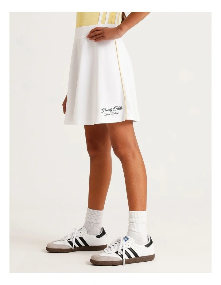 Ponte Tennis Skirt in White image 4