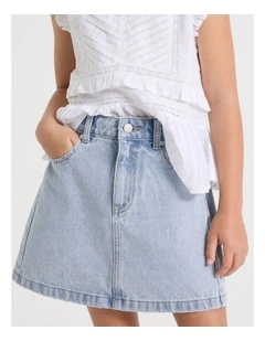 Denim Aline Skirt in Light Wash Denim