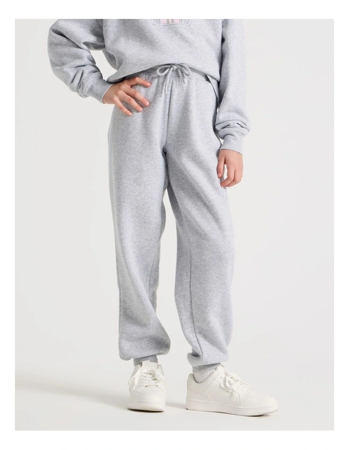 Baggy Trackpants with Embroidery in Grey image 2
