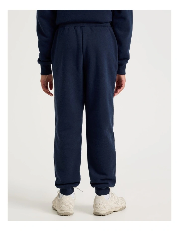 Baggy Trackpants with Embroidery in Navy image 5