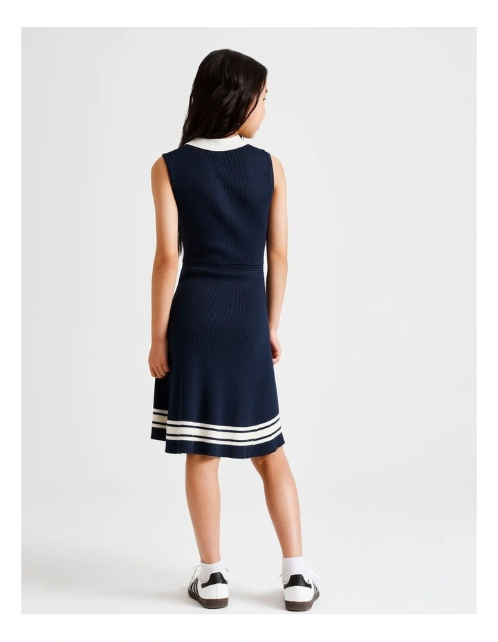 Sleeveless Tennis Dress in Navy image 5