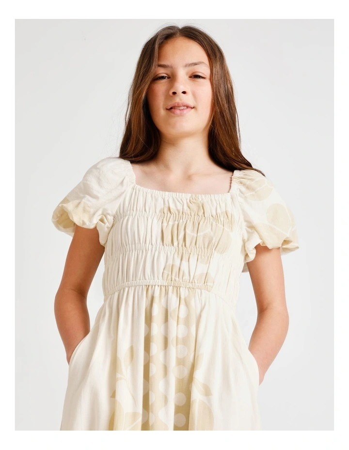 Sleeveless Linen Maxi with Bow Back Detail in Natural image 3