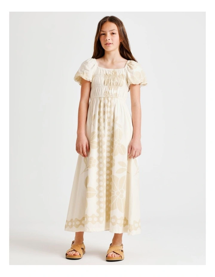 Sleeveless Linen Maxi with Bow Back Detail in Natural image 5