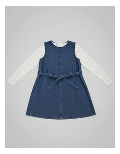 Aline Denim Dress and Lace Top in Denim