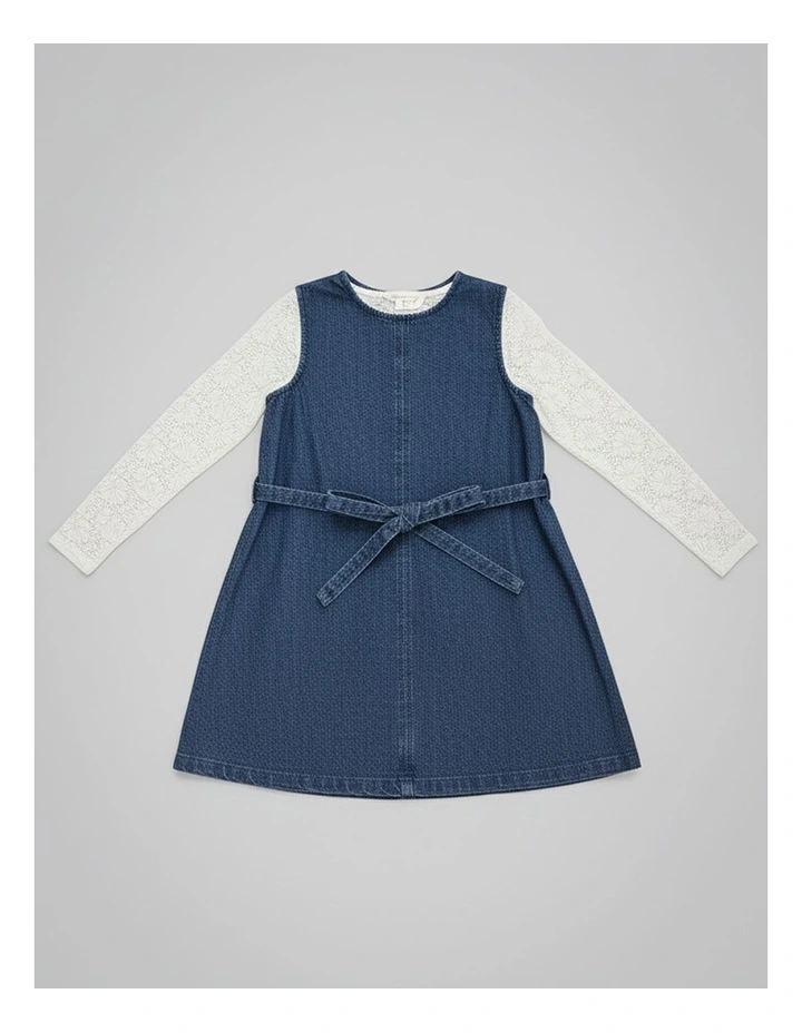 Aline Denim Dress and Lace Top in Denim image 1