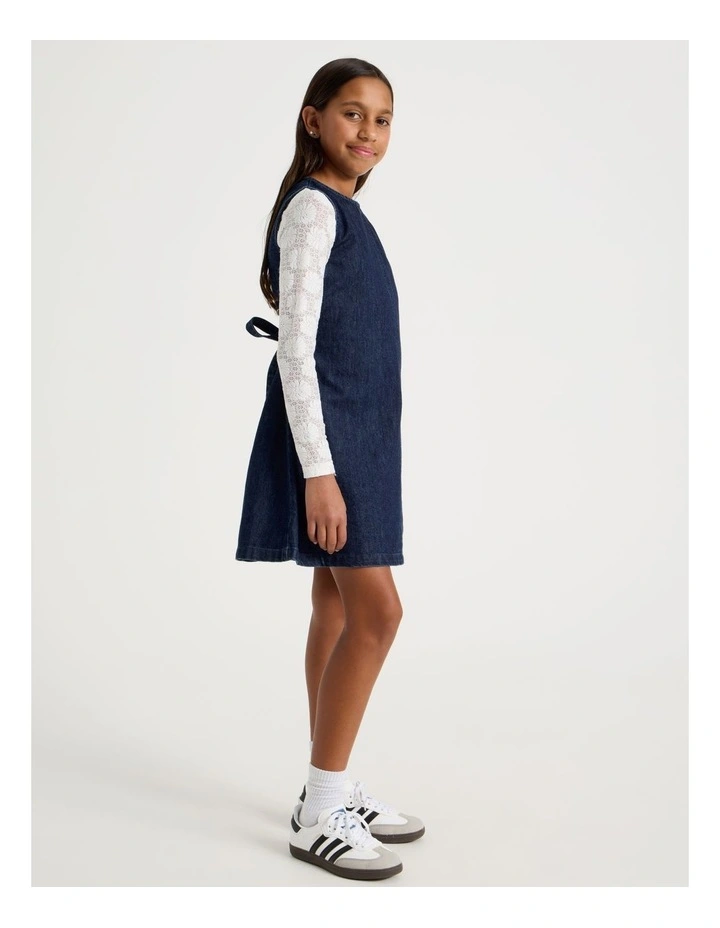 Aline Denim Dress and Lace Top in Denim image 3