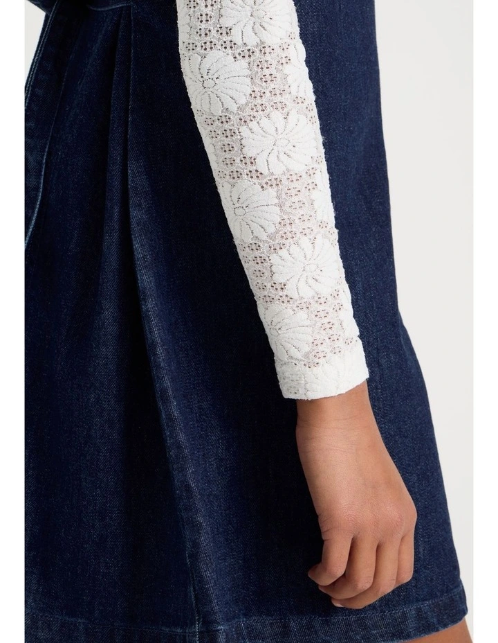 Aline Denim Dress and Lace Top in Denim image 5