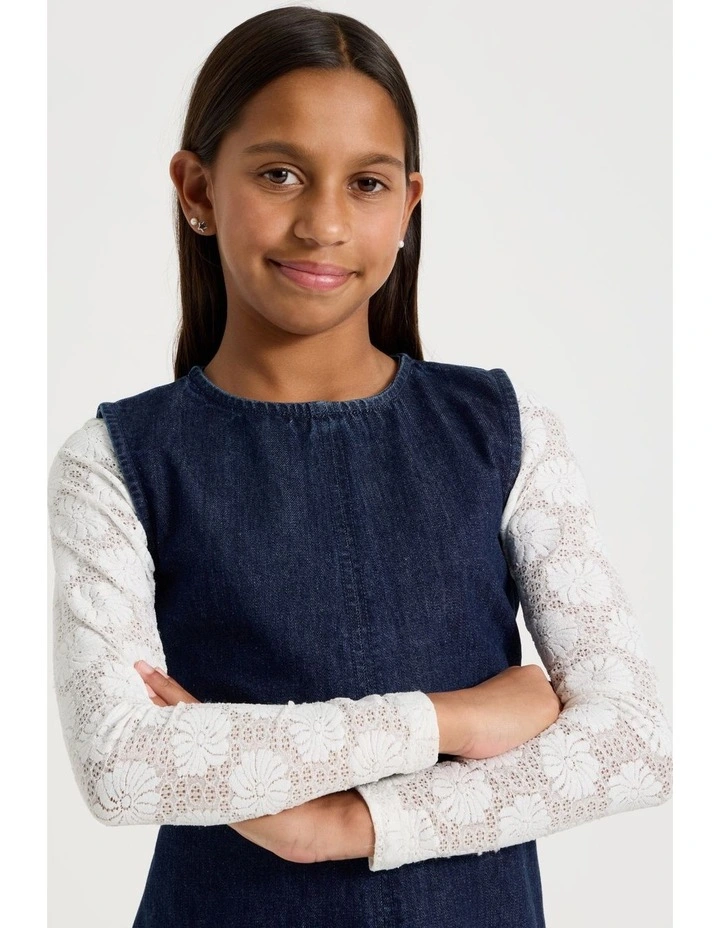 Aline Denim Dress and Lace Top in Denim image 6