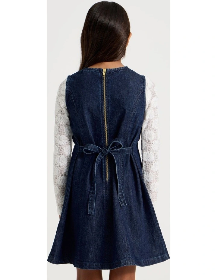 Aline Denim Dress and Lace Top in Denim image 7