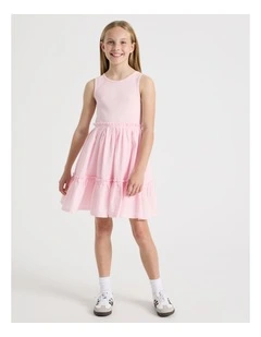 Rib Tank Seersucker Dress