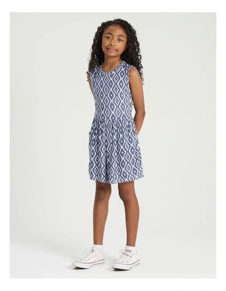 High Neck Knit Playsuit in Blue image 1