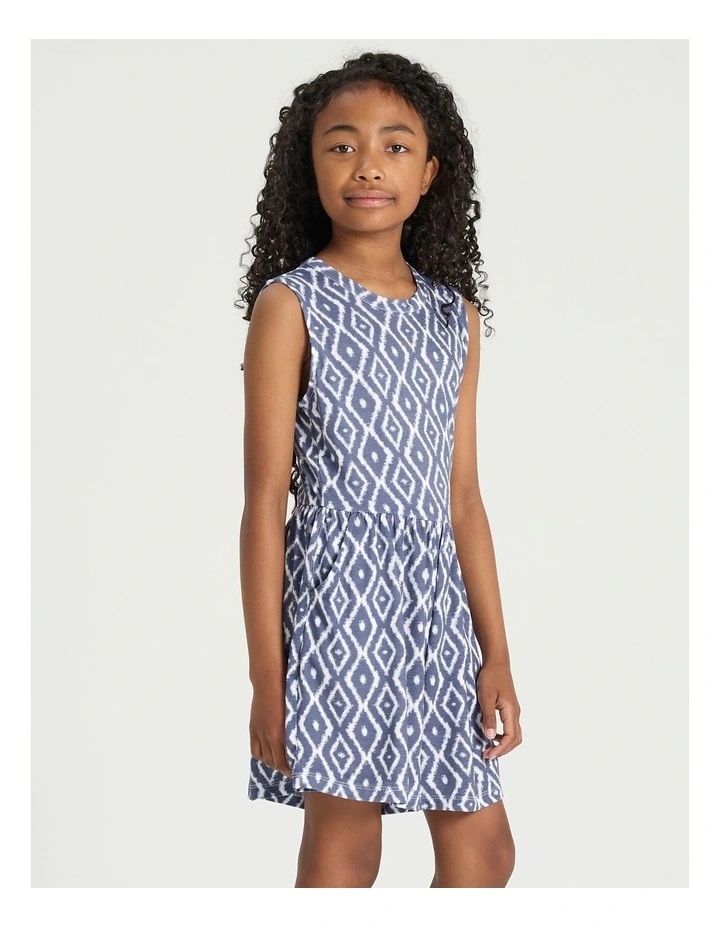 High Neck Knit Playsuit in Blue image 2