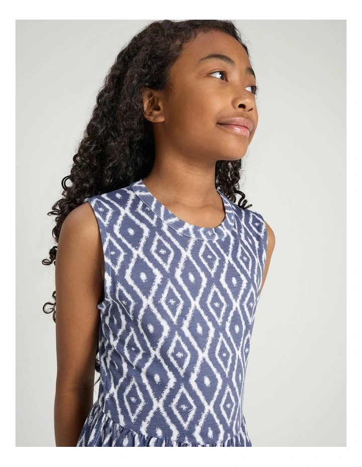 High Neck Knit Playsuit in Blue image 3