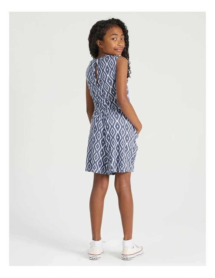High Neck Knit Playsuit in Blue image 4