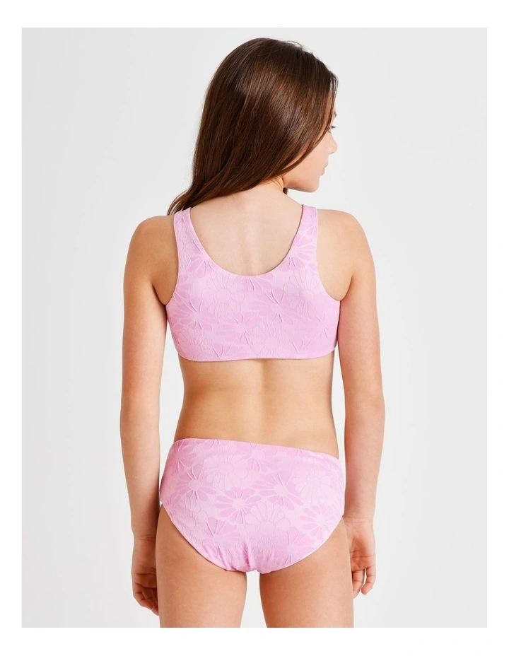 Sleeveless Reversible Bikini in Textured Floral, Gingham and Pink image 4
