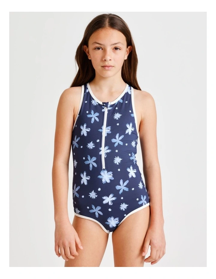 Sleeveless 1/4 Zip Tank in Navy image 3