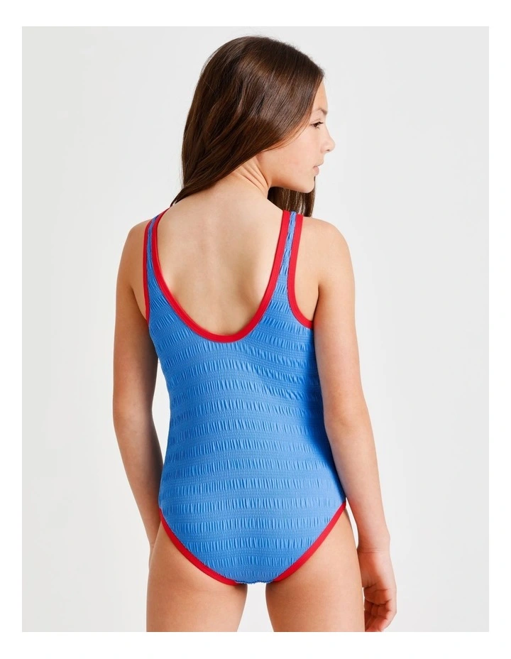 Sleeveless Scoop Back Tank One Piece in Blue image 5