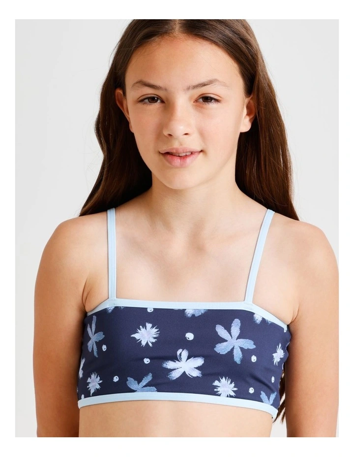 Sleeveless Bandeau Boy Leg Bikini in Navy image 3