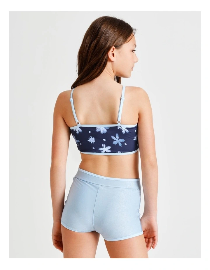 Sleeveless Bandeau Boy Leg Bikini in Navy image 4