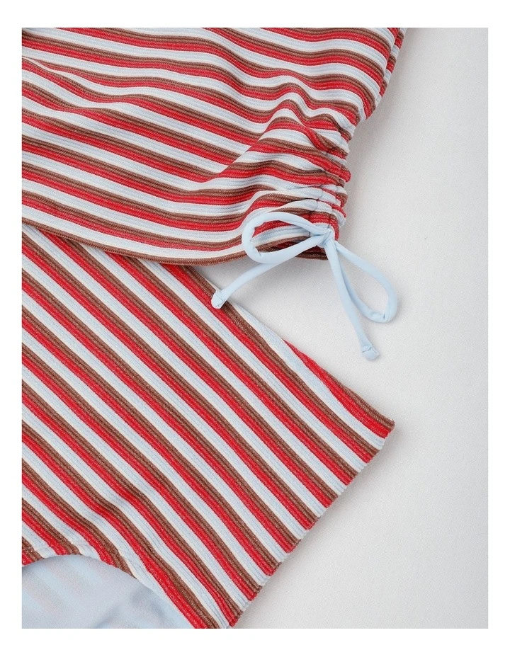 Tankini Set with Ties on Side in Stripe/Assorted image 4