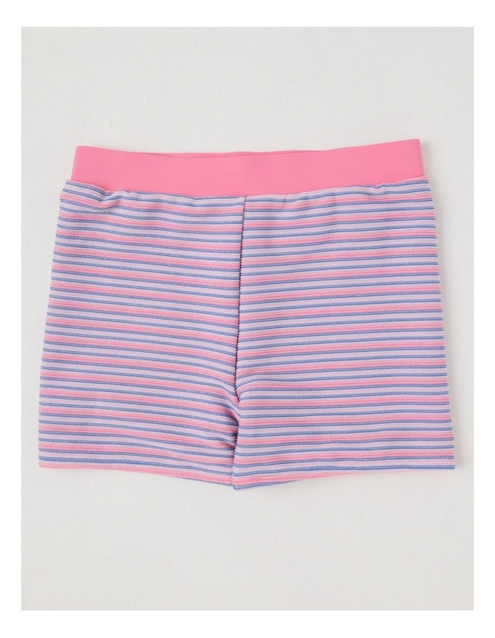 Tankini Set with Boyleg Shorts in Multi Stripe image 3