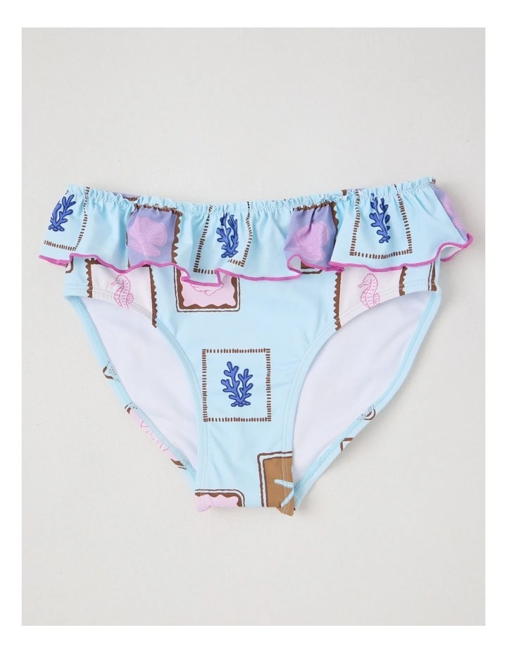Bikini Set with Frill Detail in Blue image 4